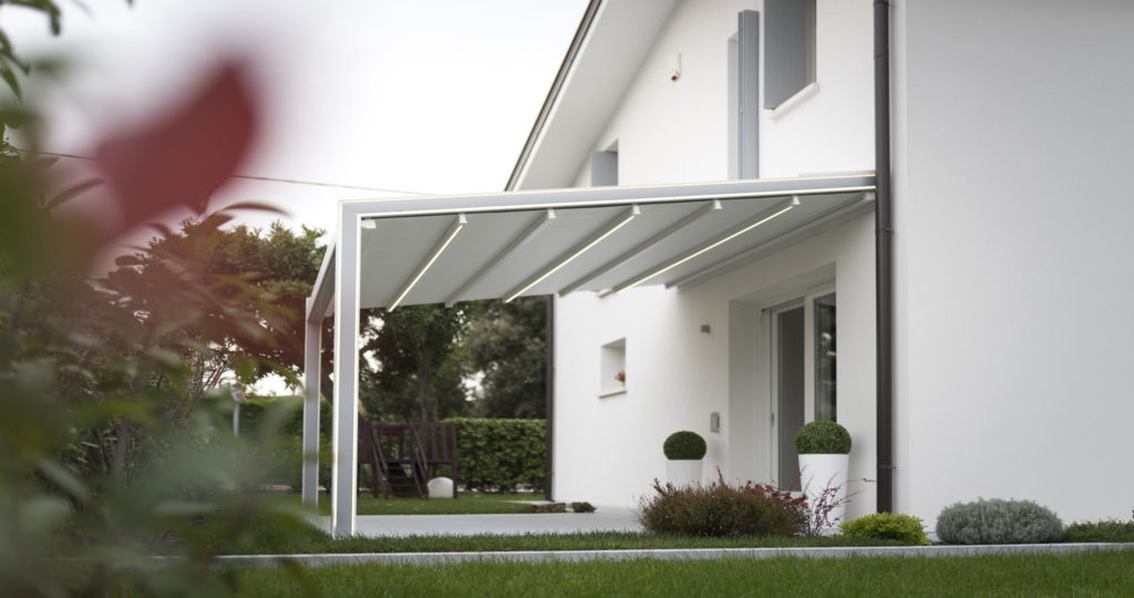 Pergola bumbung condong Gennius